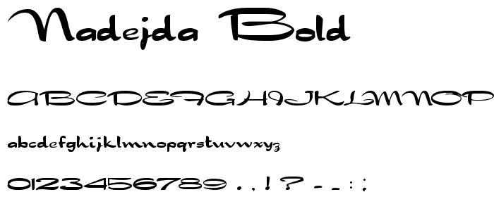 Nadejda Bold font